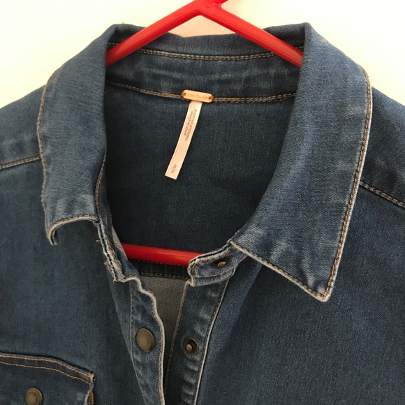 Free People Dynomite in Denim Mini Dress - Picture 7 of 7